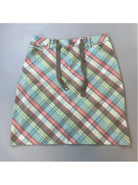 Tommy Hilfiger Skirt Y2K Size 4 Plaid Pastel Preppy Summer Whimsical Retro Cute